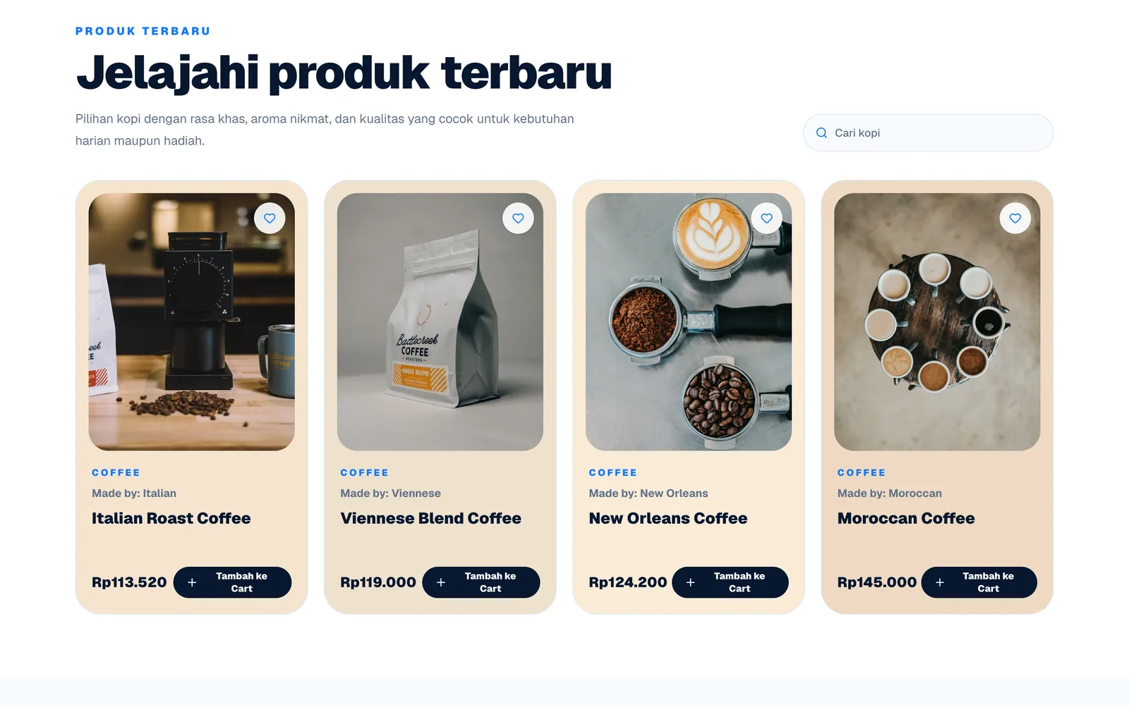 Coffee E-Commerce project preview