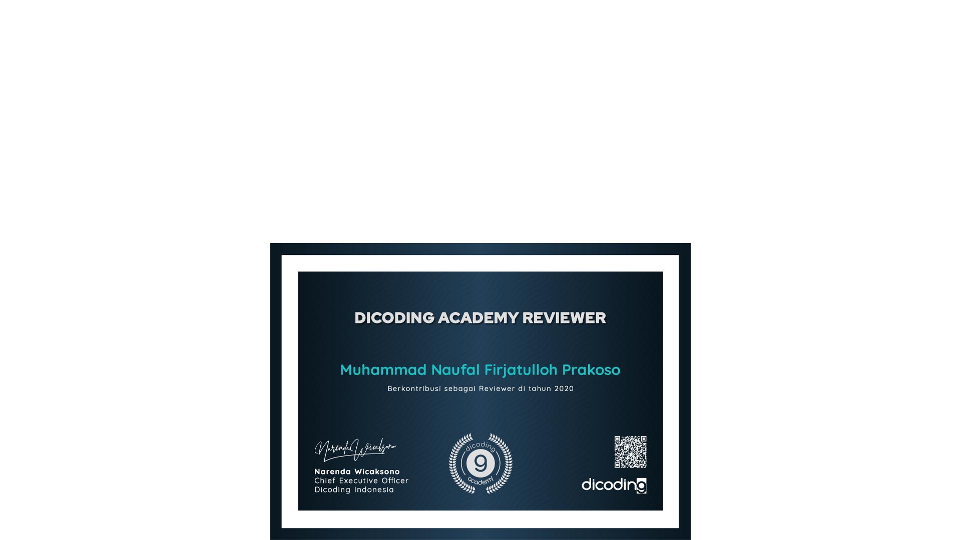 Dicoding Academy Reviewer