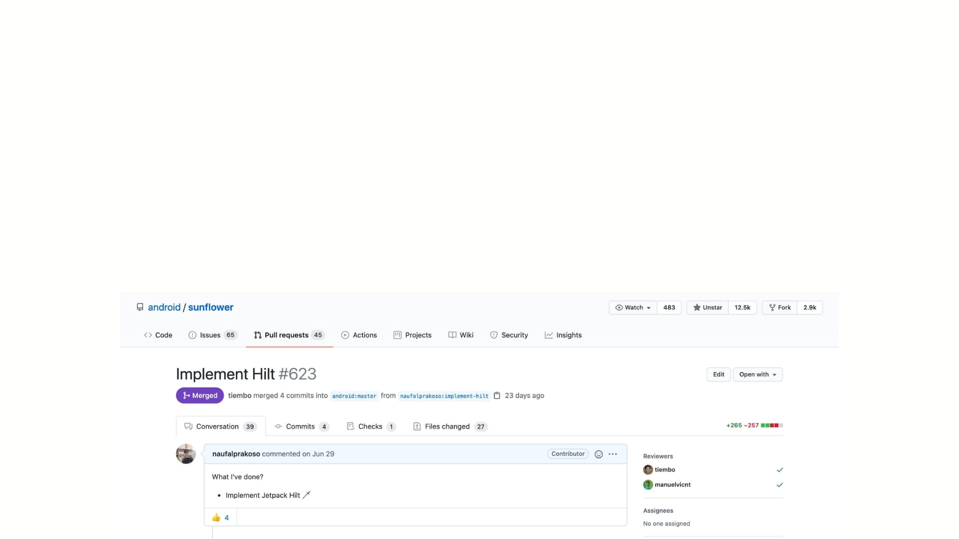 Implementation Jetpack Hilt to Android Sunflower repository