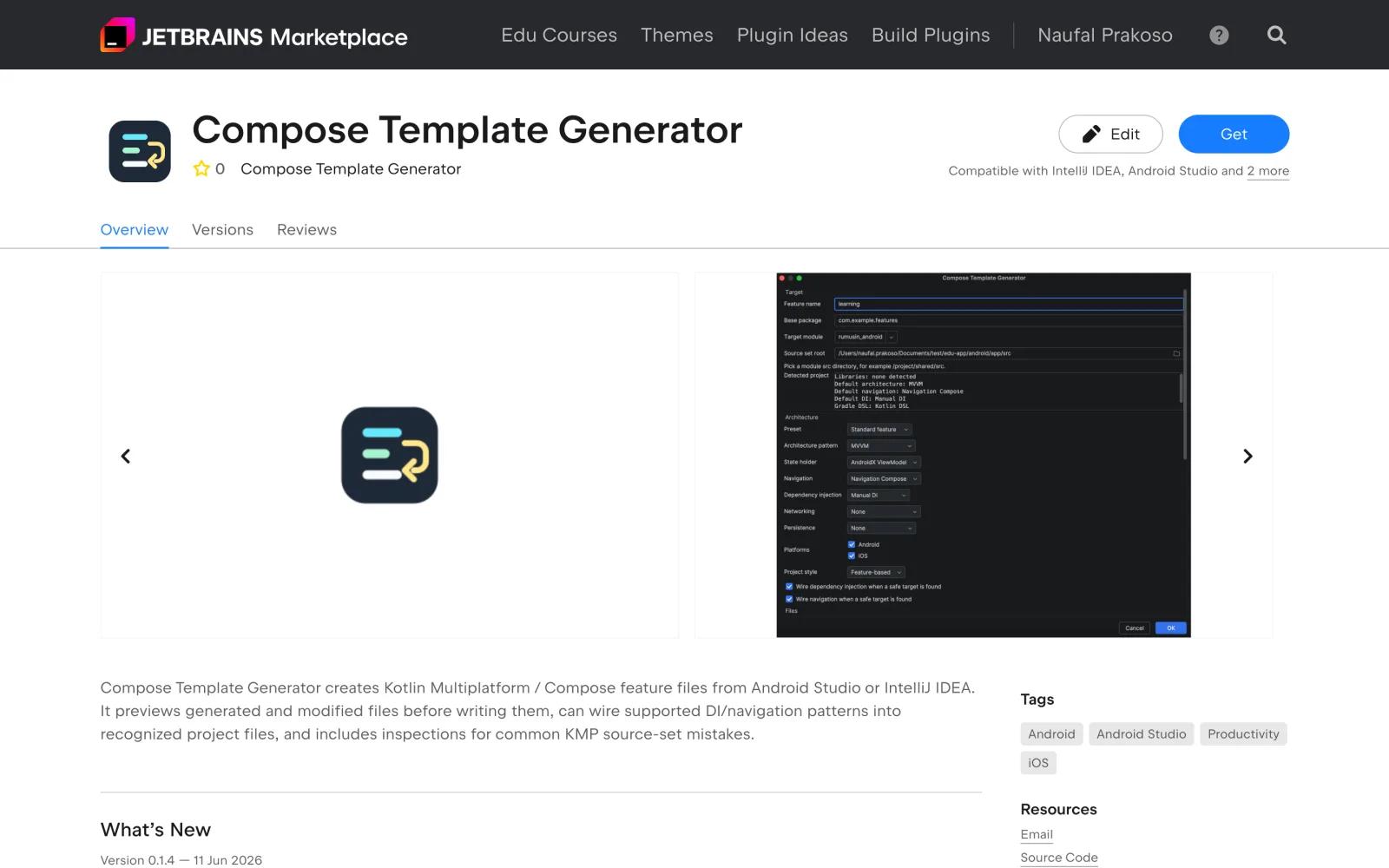 compose-template-generator repository preview
