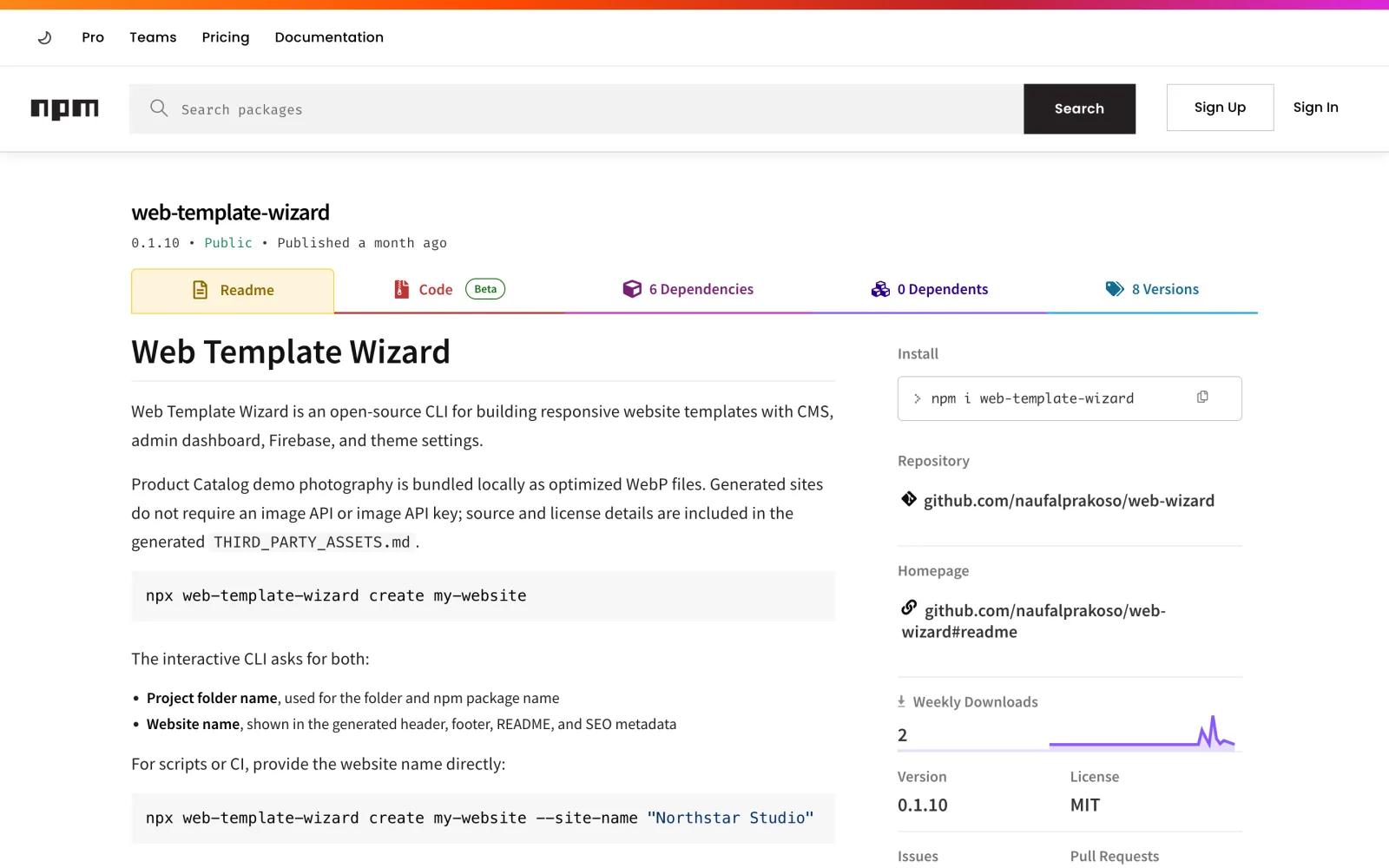web-wizard repository preview