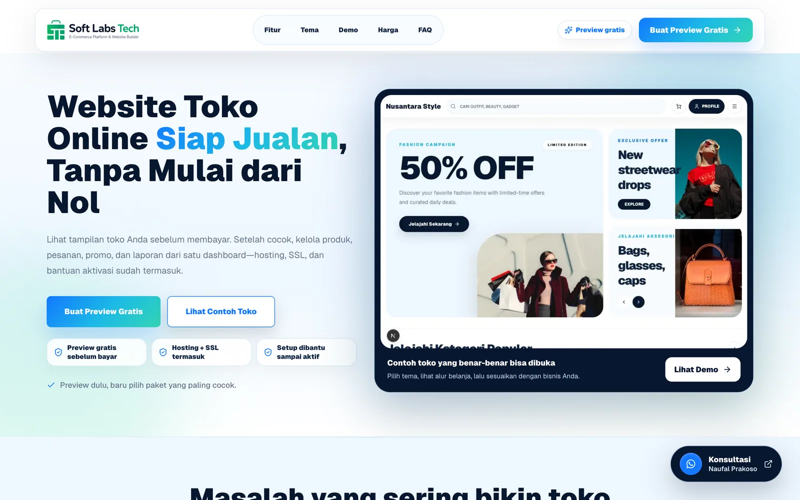 E-Commerce product preview