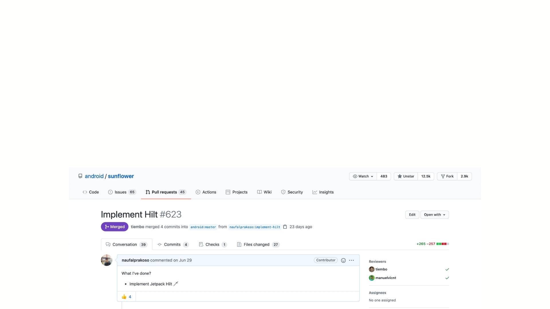 Implementation Jetpack Hilt to Android Sunflower repository